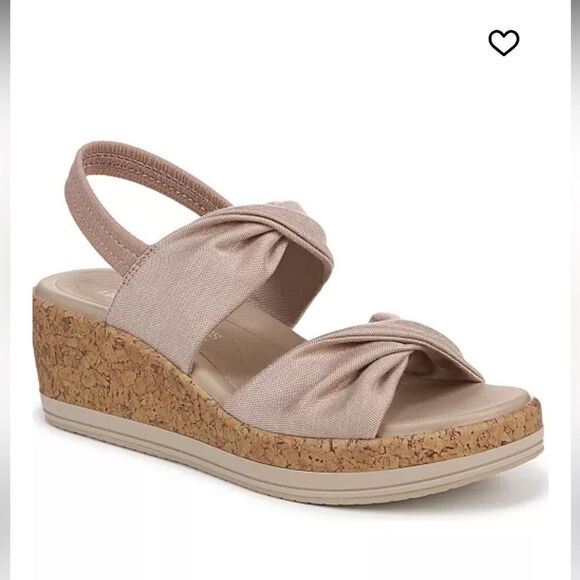 Life Stride Shoes - LifeStride Riley Bzees Airstep Beige Sandals Washable Slingback Wedge size 36/6M